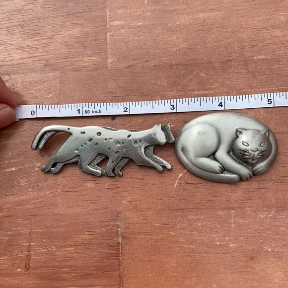 TWO!! JJ Signed cat brooches - Picture 8 of 8
